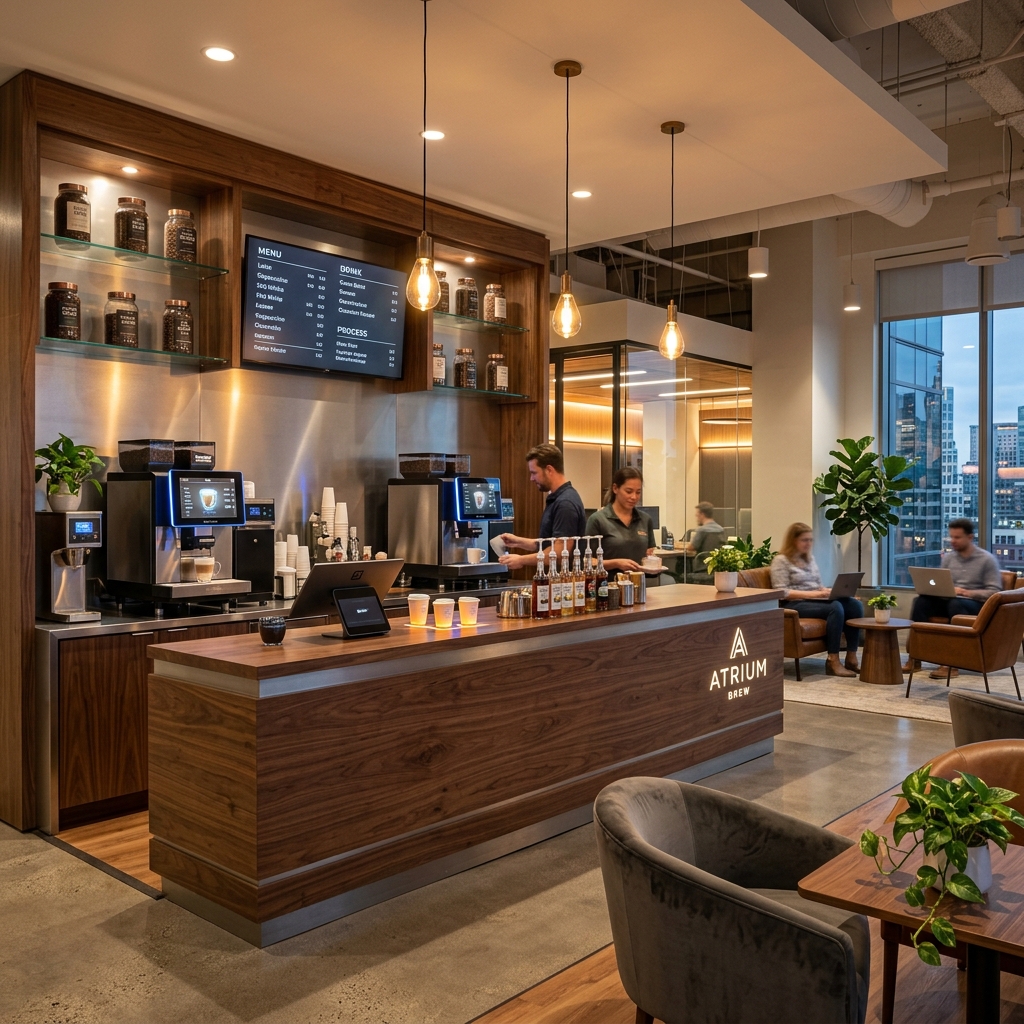 Premium Corporate Coffee Bar Break Room